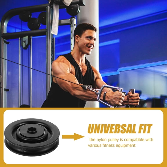 LOLIPPYY Gym Equipment Replacement Pulley Wheel Black Nylon Bearing for Weight Lifting Fitness