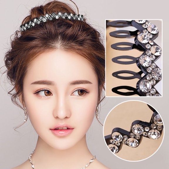 LOLIPPYY Hair Combs For Women Hair Hoop Rhinestone 1Set Sparkling Daily Wear
