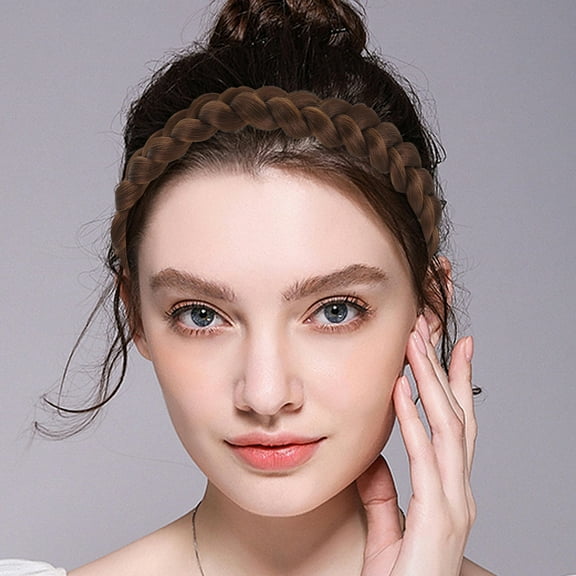 LOLIPPYY Hair Headband Braided High Temperature Fiber Adjustable Fit For Women Parties 1Pcs