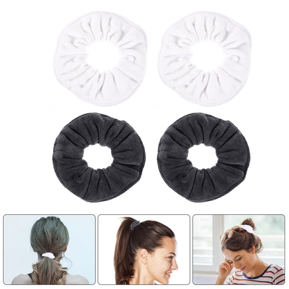 LOLIPPYY Scrunchies for Hair Microfiber Quick Dry 4Set for Women