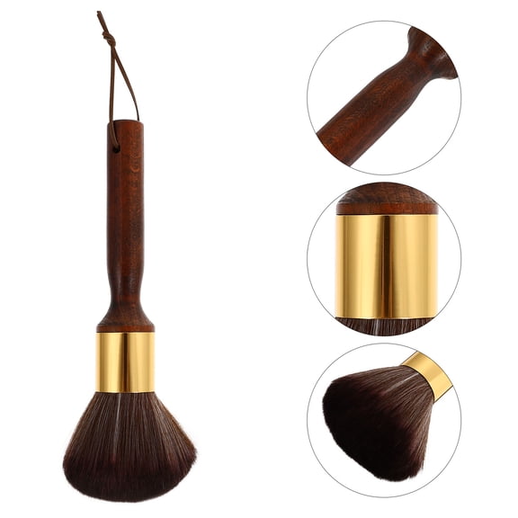 LOLIPPYY Hair Cutting Dust Brush Multi Wood for Barber Sweep and Shaving 1Pc