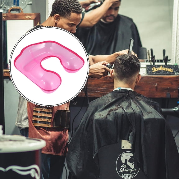 LOLIPPYY Hairdressing Plastic Neck Tray Pink for Perming Hair Coloring Protective Use