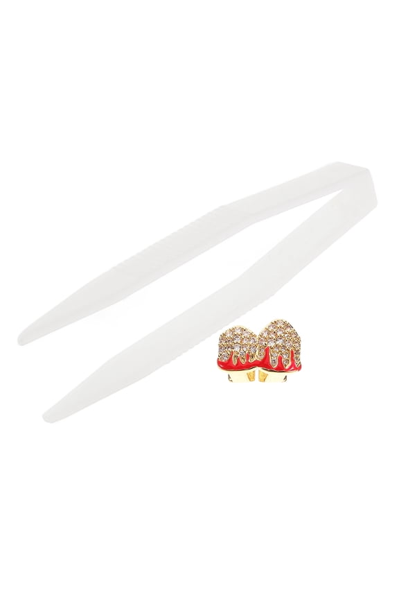 Halloween Mouth Grills For Men And Women Shiny Top Tooth Caps Hip Hop Teeth Grills Funny Fake Dentures Vampire Costume Accessories