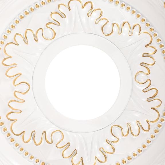 LOLIPPYY Hallway Ceiling Medallion Decorative PVC Ring for Home Lighting in Businesses 1Pcs
