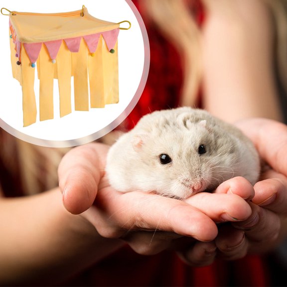 LOLIPPYY Small Pet Hamster Hideout Corner Hammock Bed Shelter for Year-Round Comfort and Easy Cleaning
