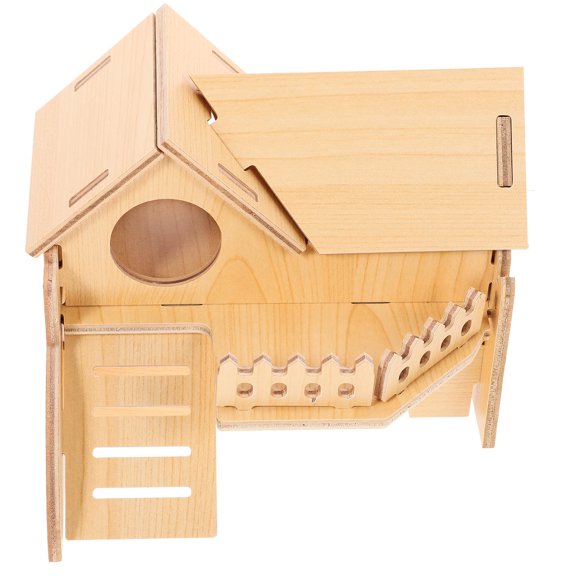 LOLIPPYY Hamster Hideout House Cozy Sleeping Hut For Small Pets Rustic Design Enhances Living Space For Hamsters