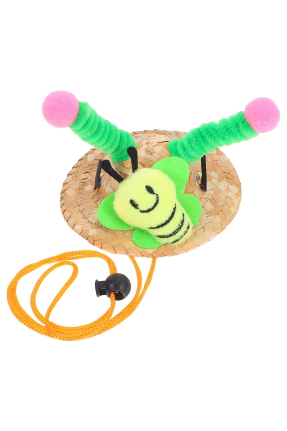 Hamster Mini Woven Hat: Small Animals Costume Accessory - 5.2cm Inner Diameter With Adjustable Cord Lock - Photo Prop Headwear For Guinea Pig/Chinchilla