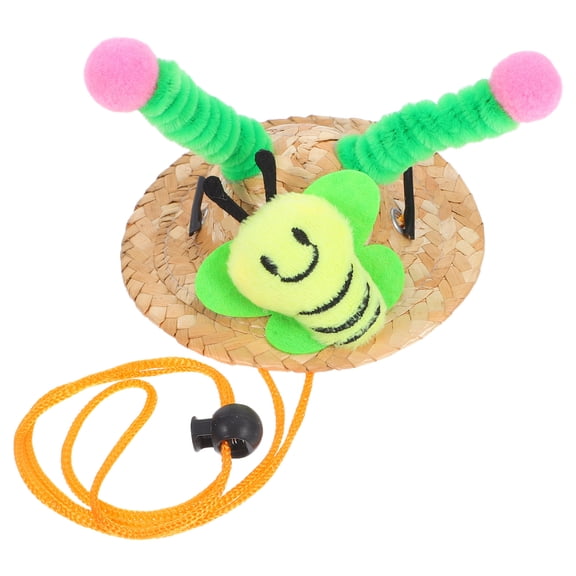 LOLIPPYY Hamster Mini Woven Hat: Small Animals Costume Accessory - 5.2cm Inner Diameter With Adjustable Cord Lock - Photo Prop Headwear For Guinea Pig/Chinchilla