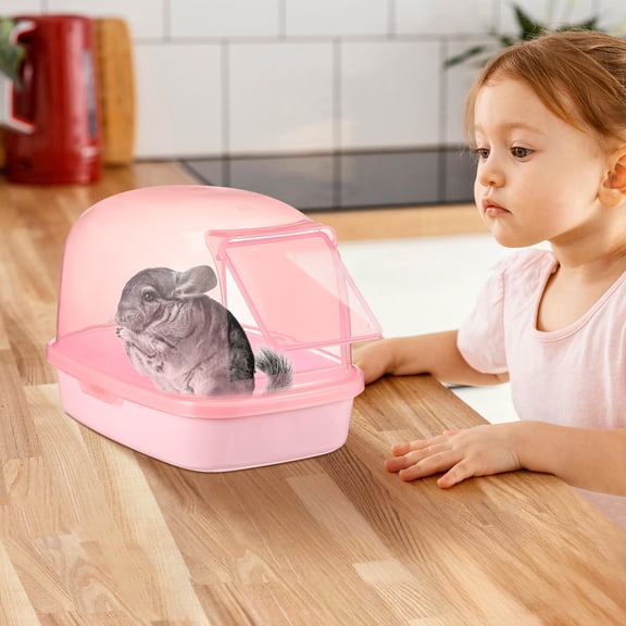 LOLIPPYY Hamster Sand Bath Box Plastic Dust Bath for Indoor Pet Use 1 Set