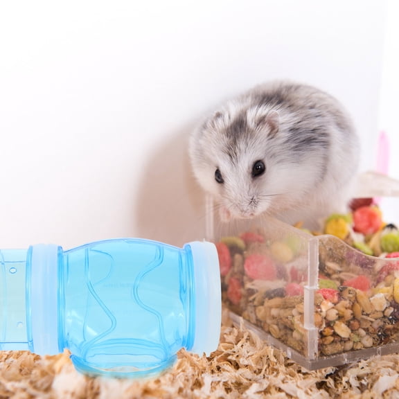 LOLIPPYY Hamster Tubes 2pcs Comfortable Pet Hideaway Tunnel DIY Maze Connector Portable Hamster Cave Hammock Ferret Tube Plastic Molar Animal Accessories