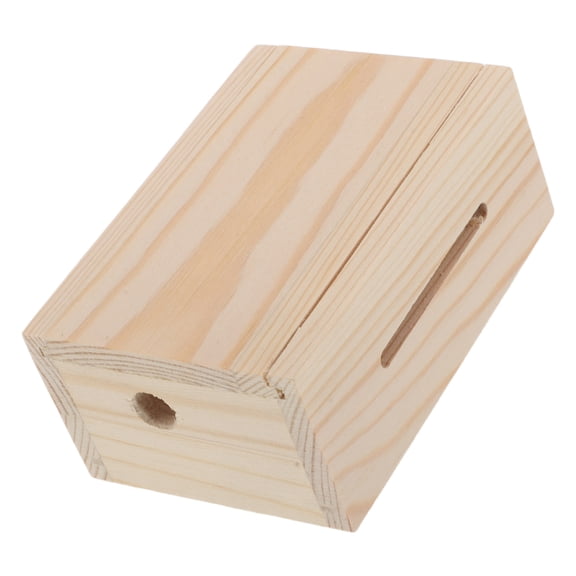 LOLIPPYY Hand Crank Music Box Movement Box in Light Brown Wood for DIY Assembly Projects