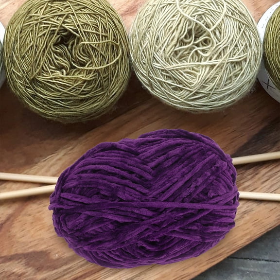LOLIPPYY Hand Knitting Violet Wool Yarn Soft and Durable Crocheting Yarn for Crafts