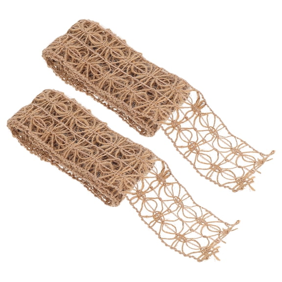 LOLIPPYY Brown Handwoven Fine Linen Rope for Crafts and Home Decoration, Natural Fiber Twine, 1 Set