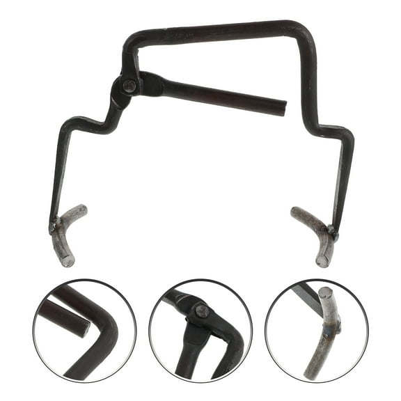 LOLIPPYY Handcrafted Iron Pot Lifter for Hot Clay Pots and Jars Nonslip Kitchen Tool