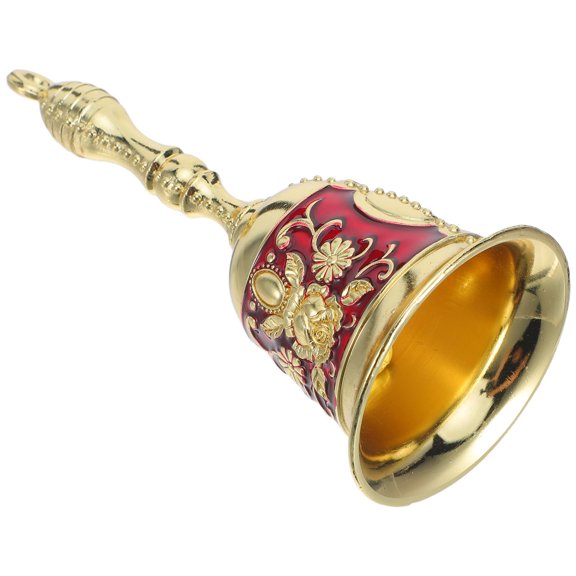 LOLIPPYY Handheld Dinner Bell for Home and Classroom Featuring Loud Ringing Tone and Classic Vintage Red Style
