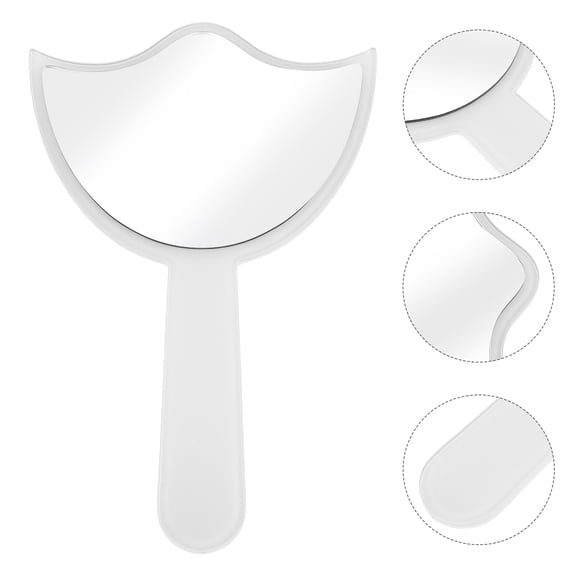 LOLIPPYY Ergonomic Handheld Lash Mirror in White Acrylic for Precision