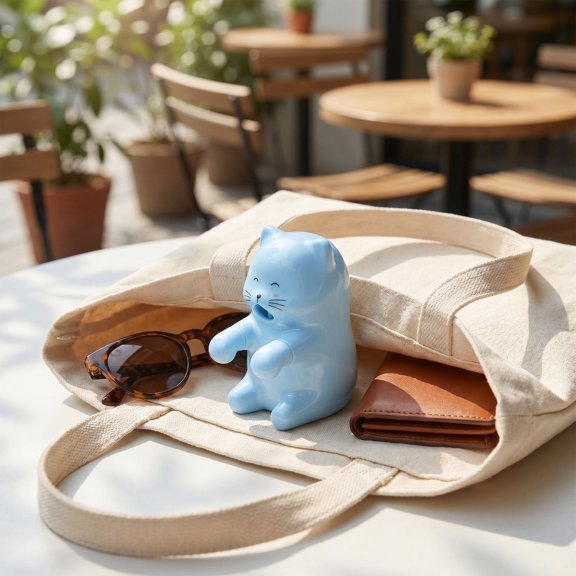 LOLIPPYY Handheld Portable Beverage Cooling Fan in Sky Blue with Energy Efficient ABS Material