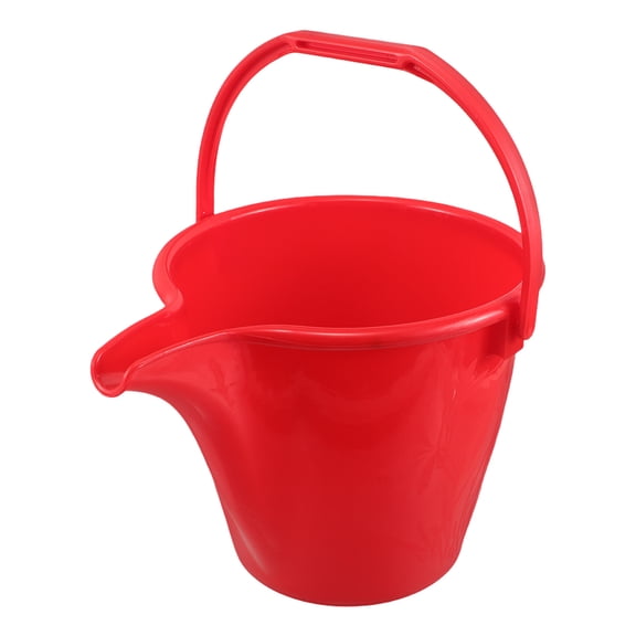 LOLIPPYY Handheld Red Plastic Bucket for Vegetable Watering and Agricultural Use