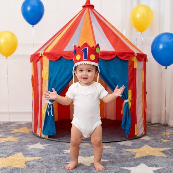 LOLIPPYY Handmade Circus Theme Birthday Hat Assorted Colors Eco Friendly Cloth for Party Banquet