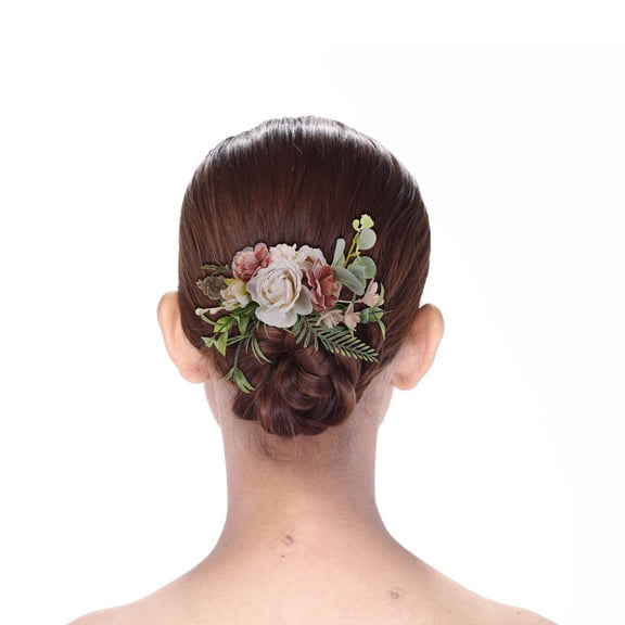 LOLIPPYY Handmade White Bridal Hairpin Floral Hair Barrette for Wedding Hair Decoration