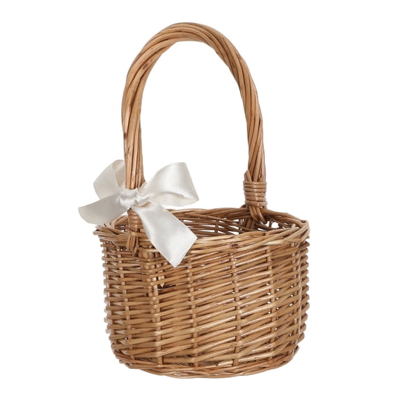 LOLIPPYY Natural Khaki Woven Willow Storage Basket for Wedding and Home Use
