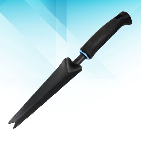 LOLIPPYY Handy Forked Shovel Weeder Puller with Ergonomic Wood Handle for Effective Root Removal