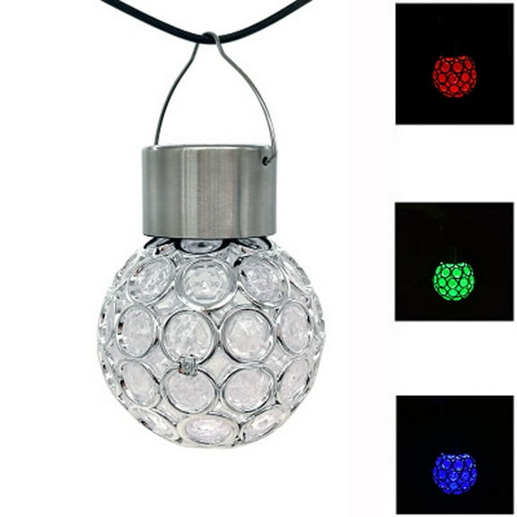 LOLIPPYY Hanging Lantern 1Pcs Multicolor Plastic Solar Light Balls Waterproof Garden Decorations