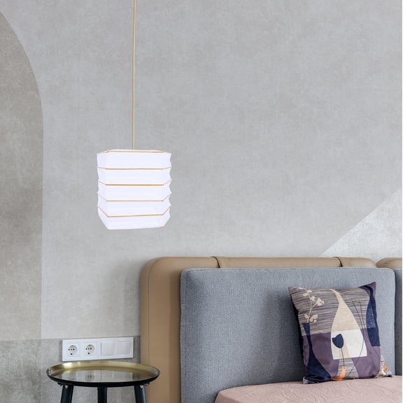 LOLIPPYY Hanging Paper Lanterns Lampshade Paper Multi Color Paper and Bamboo Light Diffusion for Events 1Set