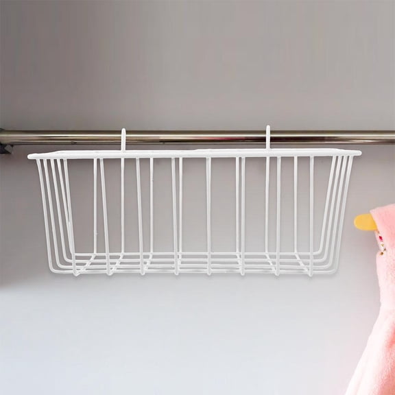 LOLIPPYY Hanging Wire Baskets White Iron Large-capacity Storage For Kitchen Organization 1Pcs