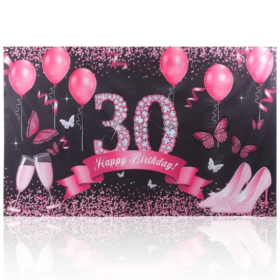 LOLIPPYY Happy Birthday Party Backdrop Birthday Theme Photography Backdrop Birthday Banner