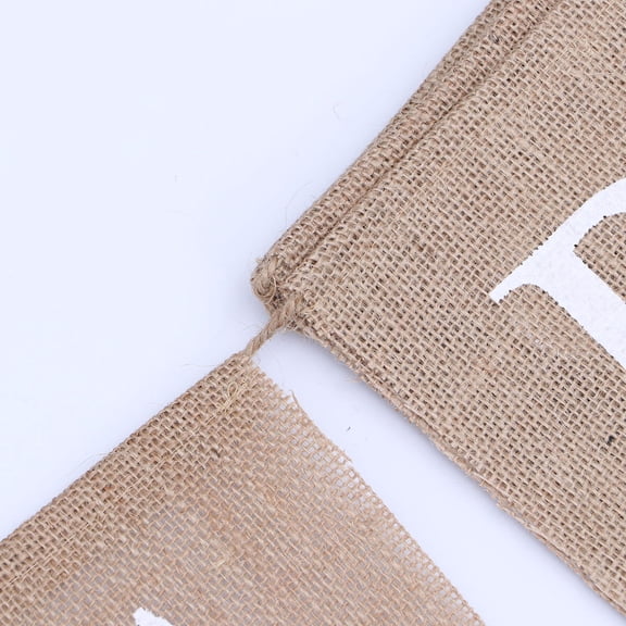 LOLIPPYY Happy Fall Letters Burlap Banner Linen Hanging Swallowtail Pull Flag Decoration for Party and Thanksgiving