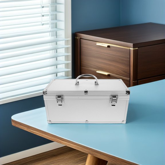 LOLIPPYY Hard Shell Aluminum Tool Case for Technicians with Shock Absorption and Metal Latches