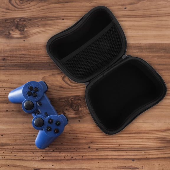 LOLIPPYY Hard Shell Black Game Controller Storage Case with Elastic Rubber Frame and Large Capacity