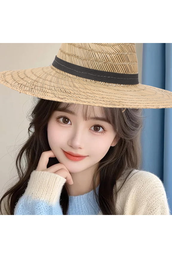 Hat Khaki Straw Breathable Comfort for Summer 1Pack