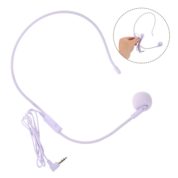 LOLIPPYY Headset Microphone For Speaking Wired Speech Headset Lavender Plastic 1Pack For Stage