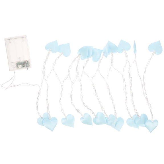 LOLIPPYY Heart Shape Fabric Fairy String Light Battery Powered Indoor Decor for Wedding and Valentine