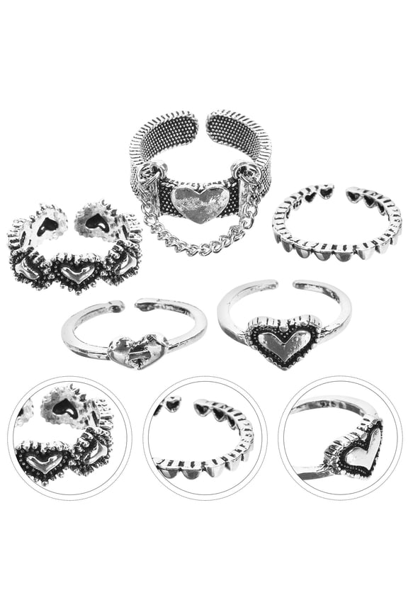 Women's Adjustable Heart-Shaped Open , Fashionable Finger Accessory for Everyday Wear