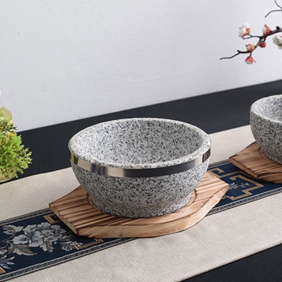 OFFIGAM Wooden Stone Pot Mat Trivet Pad for Dining Table and Home Kitchen Decor