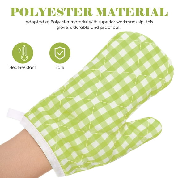 LOLIPPYY Heat Proof Oven Mitts Kitchen Gadgets in Green for Baking 1 PCS
