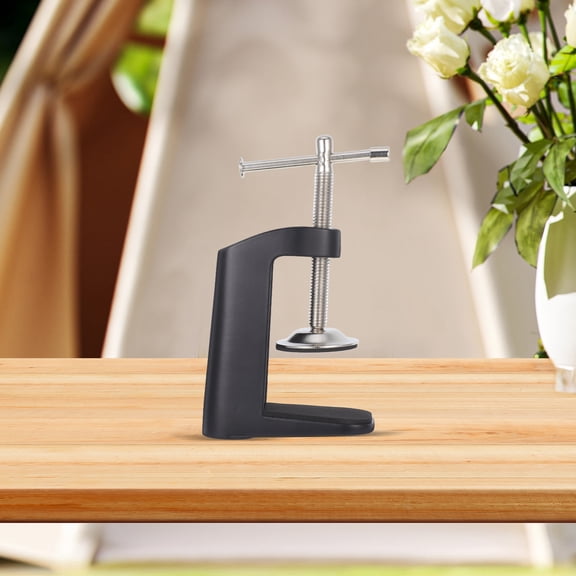 LOLIPPYY Heavy Duty Aluminum Adjustable Desk Clamp for Microphone Arm and Table Lamp Mount Black