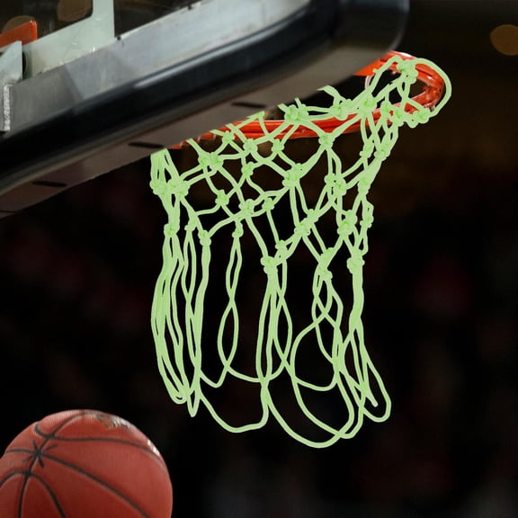 LOLIPPYY Heavy Duty Basketball Net Replacement Nylon Light Green For Outdoor Use 1Pack