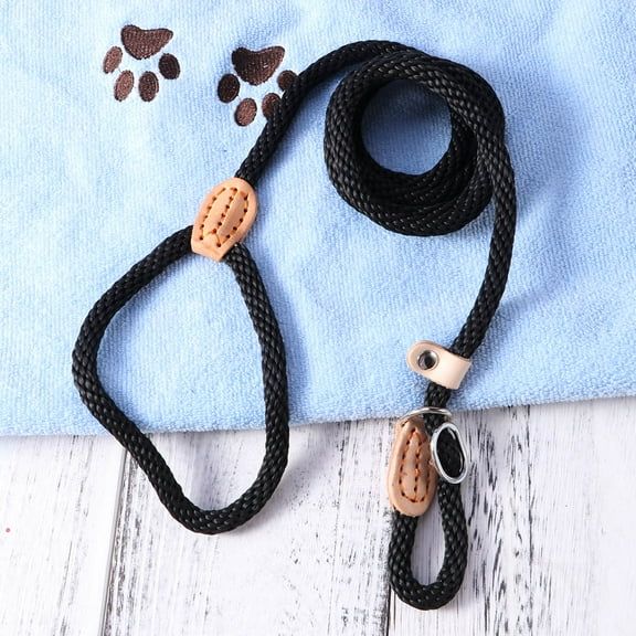 LOLIPPYY Professional Dog Training Lead for Pets Nylon Black 1Pcs