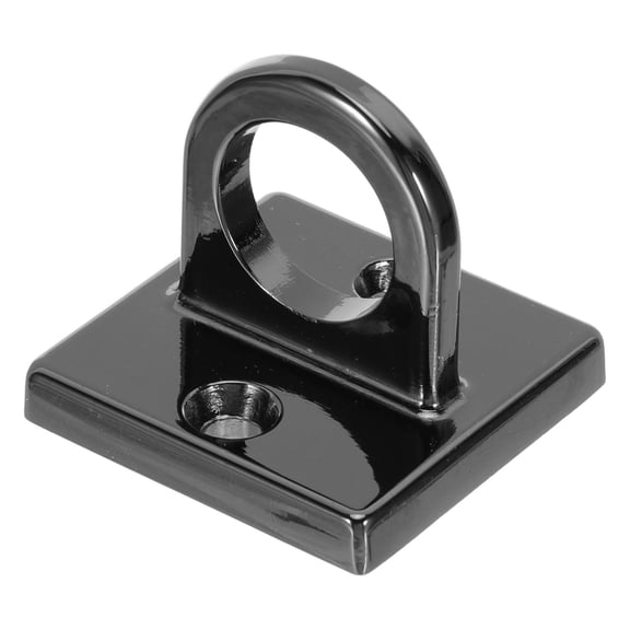 LOLIPPYY Heavy Duty Black Pad Eye Plate Hook for Secure Wall Mounted Rope Divider Systems