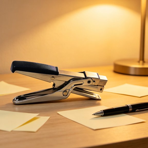 LOLIPPYY Heavy Duty Black Plier Stapler for Desk Use with Ergonomic Design and Versatile Paper Handling