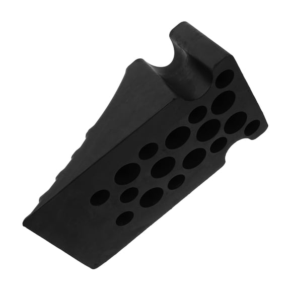 LOLIPPYY Heavy Duty Black Rubber Car Wheel Chocks Non Slip Tire Stops for Garage and Driveway