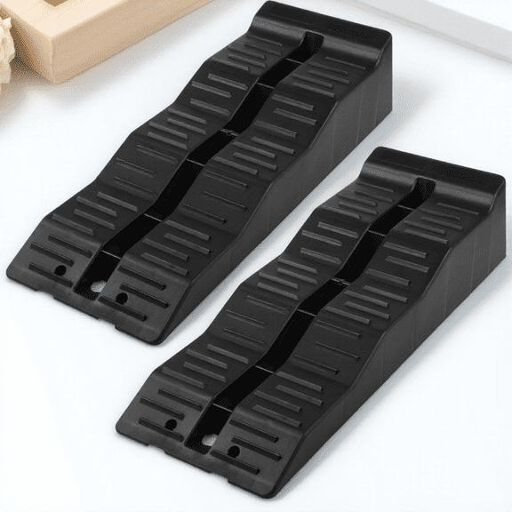 LOLIPPYY Heavy Duty Car Ramps for Oil Changes with Enhanced Durability and Stability Black PE 5t