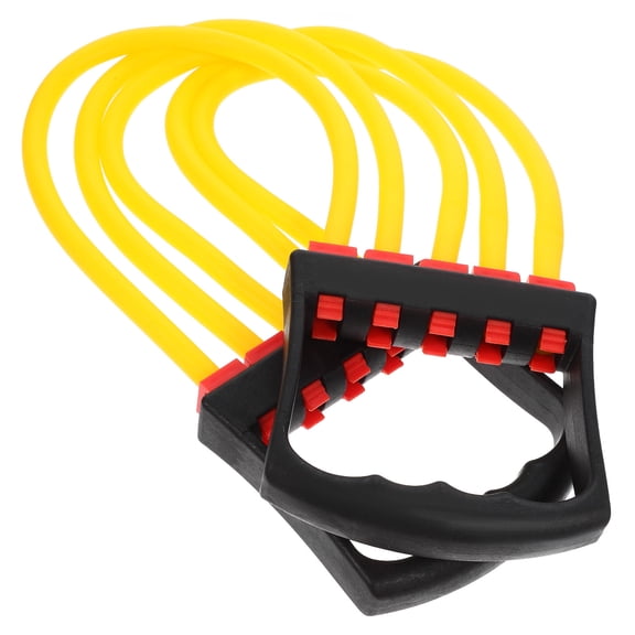 LOLIPPYY Heavy Duty Chest Expander Fitness Rope for Daily Use Durable TPE Yellow with Ergonomic Handles