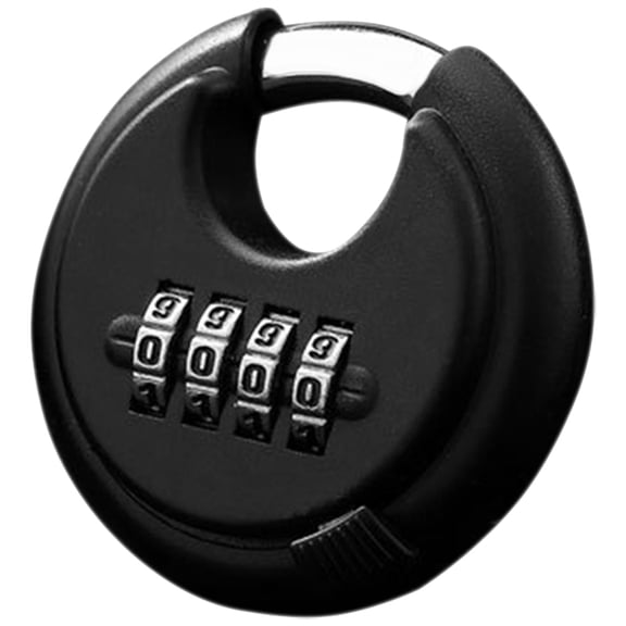 LOLIPPYY Heavy Duty Combination Padlock Metal Discus Lock for Outdoor Fence and Gate Black