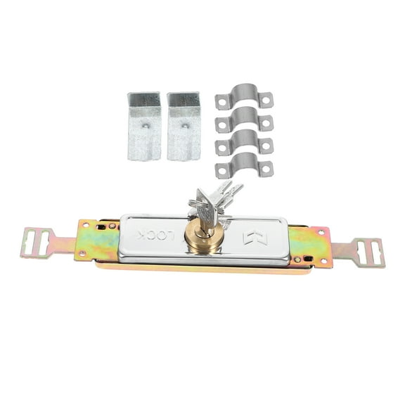 LOLIPPYY Heavy Duty Gate Latch Roller Shutter Door Lock For Residential Security Silver 1 Set