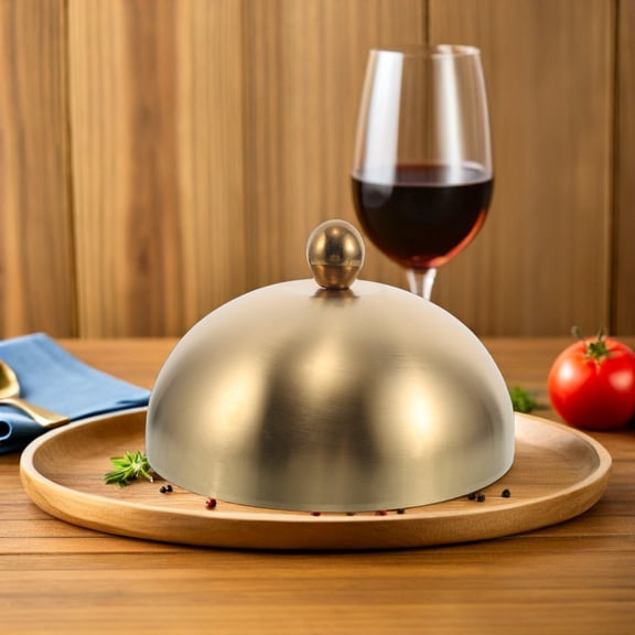 LOLIPPYY Heavy Duty Golden Stainless Steel Cheese Melting Dome for Flat Top Griddle and Bbq Cooking